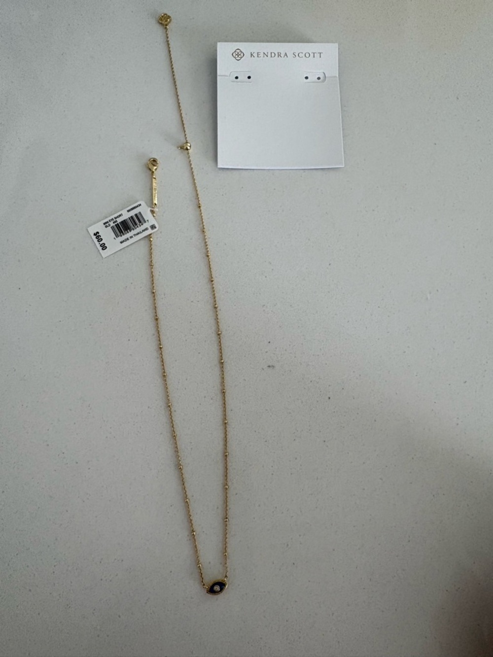 Kendra Scott Gold-Tone Necklace with Blue Evil Eye Pendant - Picture 3 of 7